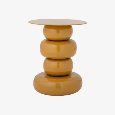 Made in Design Olonne End table metal yellow / Ø 41 cm - Bloomingville