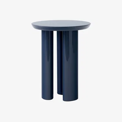 Made in Design Tung JA3 End table wood blue / Ø 38 x H 48 cm - MDF - &tradition