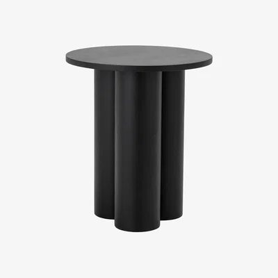 Made in Design Aio End table wood black / Ø 45 x H 52 cm - MDF - Bloomingville