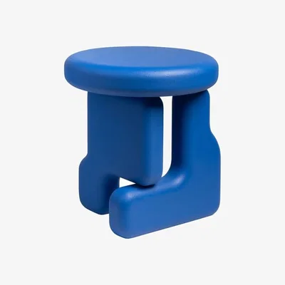Made in Design Plot End table wood blue / Ø 40 x h 45 cm - & klevering