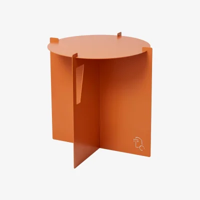 Made in Design Cruz End table metal orange / Stool - Ø 44 x H 44 cm - ATELIER DOBRA
