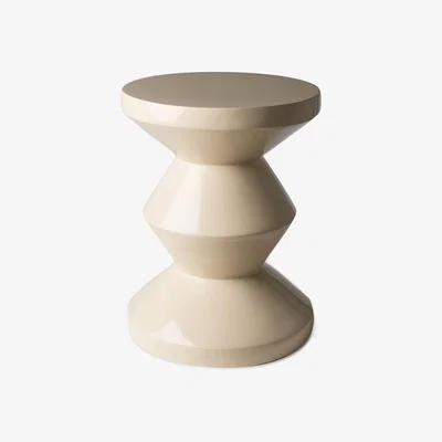 Made in Design Zig Zag End table - / Lacquered plastic by Pols Potten Beige