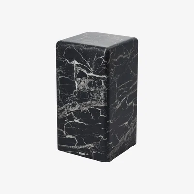 Made in Design Marble look Small End table - / H 61 cm - Marble effect by Pols Potten Black