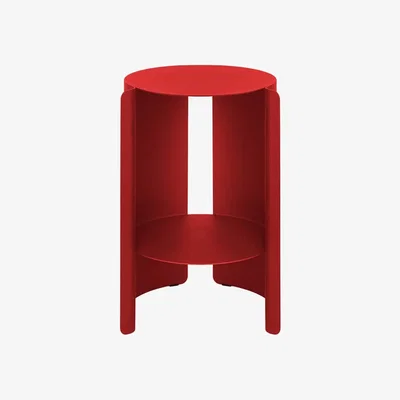 Made in Design Wa End table metal red / Ø 32 x H 50 cm - NOO.MA