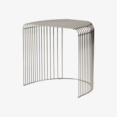 Made in Design Curva End table - / 34 x 48 x H 45 cm by AYTM Silver/Metal