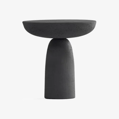 Made in Design Olo Concrete End table stone grey / Ø 50 x H 47 cm - Waxed Concrete - Mogg