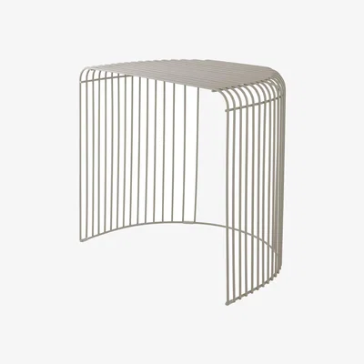 Made in Design Curva End table metal beige / 34 x 48 x H 45 cm - AYTM