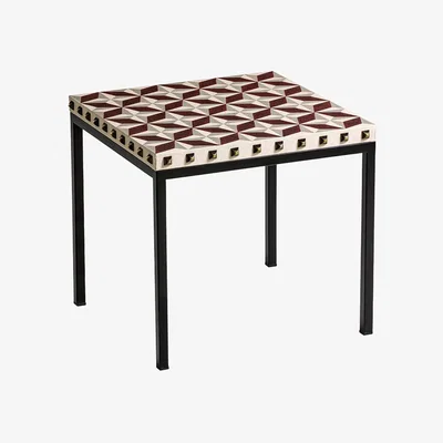 Made in Design End table Not a Harem - Cross textile / 45 x 45 x H 40 cm - Printed cotton - Moroso