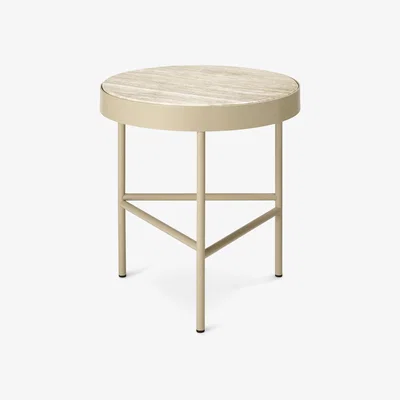 Made in Design Travertine End table - / Medium - Ø 40 x H 45 cm by Ferm Living Beige