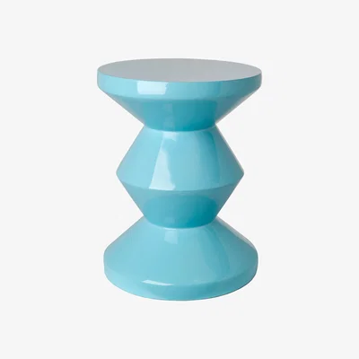 Made in Design Zig Zag End table - / Lacquered plastic by Pols Potten Blue