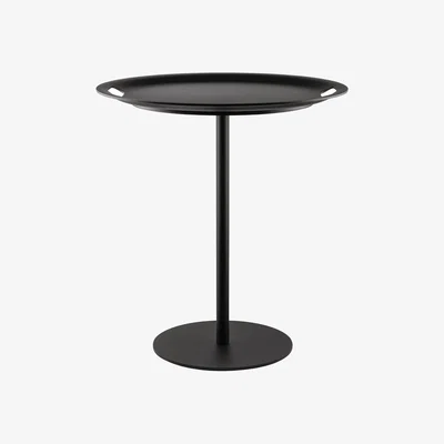 Made in Design End table Op-la plastic material / By Jasper Morrison - Ø 48 x H 52 cm / Removable top - Alessi
