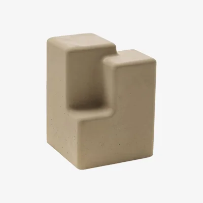 Made in Design Matrix End table stone beige / 33 x 33 x H 47 cm - Concrete - Mogg