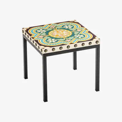 Made in Design Not a Harem - Hope End table - / 35 x 35 x H 33 cm - Printed cotton by Moroso Multicoloured