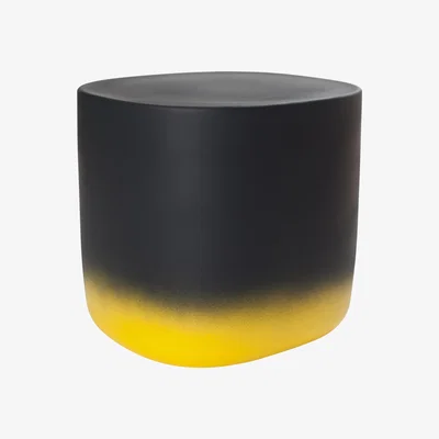 Made in Design Touch Medium End table - / L 37 x H 34 cm - Ceramic by Moustache Yellow/Black