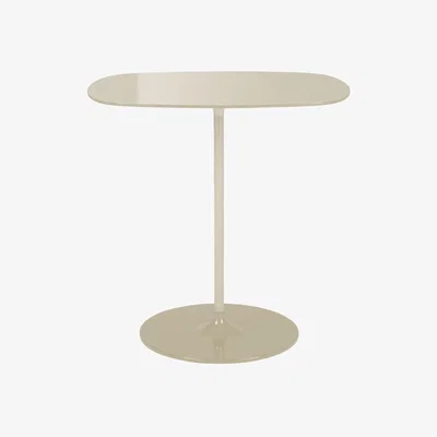 Made in Design Thierry End table glass white / 33 x 50 x H 50 cm - Glass - Kartell