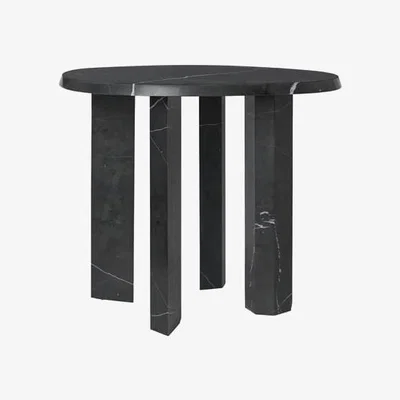 Made in Design Taula End table stone black / Ø 54.4 x H 45 cm - Marble - Ferm Living