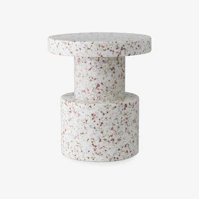 Made in Design Bit End table - / End table - 100% recycled plastic / Ø 36 cm by Normann Copenhagen White