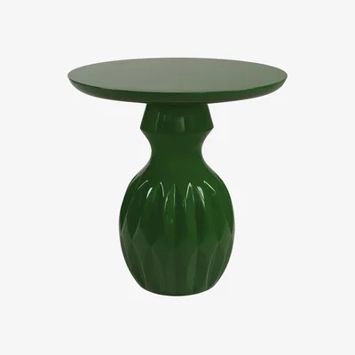 Made in Design Talia End table plastic material green / Ø 52 x H 50 cm - Fibreglass - POPUS EDITIONS