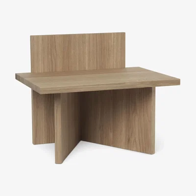 Made in Design Oblique End table - / End table - Wood / 40 x 29 cm by Ferm Living Natural wood
