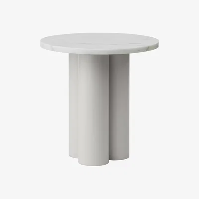 Made in Design Dit End table stone white / Marble - Ø 40 x H 40 cm - Normann Copenhagen