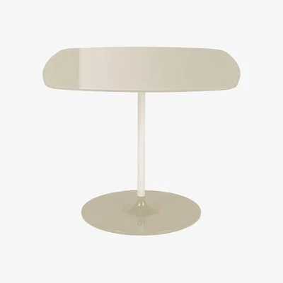 Made in Design Thierry End table glass white / 50 x 50 x H 40 cm - Glass - Kartell