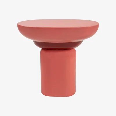 Made in Design Babka End table plastic material red / 55 x 32 x H 50 cm - Fibreglass - POPUS EDITIONS