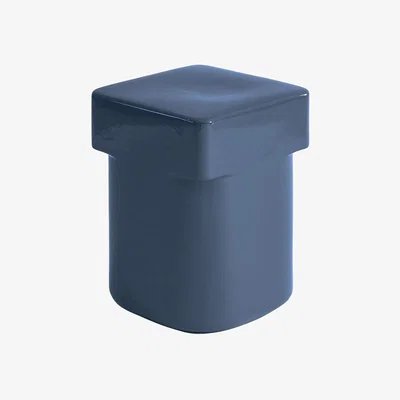 Made in Design Landmark End table ceramic blue / Hand-made - 32 x 32 x H 44 cm