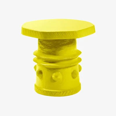 Made in Design Clara 08 End table ceramic yellow / Ø 39 x H 37 cm - Serax