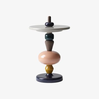 Made in Design Shuffle MH1 End table - / Wood - Modular - Ø 45 x H 69 cm by &tradition Multicoloured
