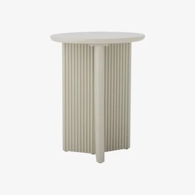 Made in Design Edith End table wood white / Ø 40 x H 50 cm - Bloomingville