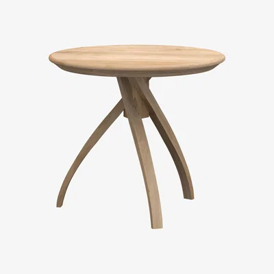 Made in Design Twist Small End table - / Solid oak - Ø 41 cm by Ethnicraft Natural wood