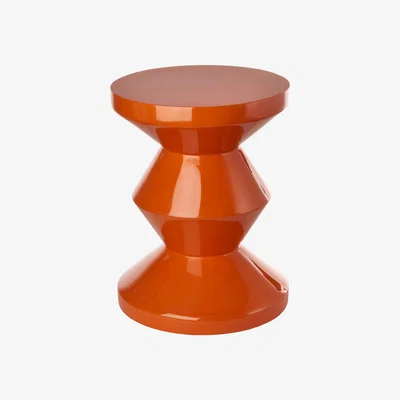 Made in Design Zig Zag End table - / Lacquered plastic by Pols Potten Orange