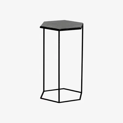 Made in Design Hexxed End table by Diesel with Moroso Black