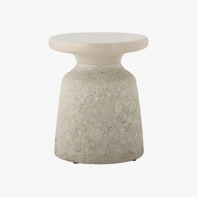 Made in Design Solana End table ceramic beige / Ø 42 x H 50 cm - Bloomingville