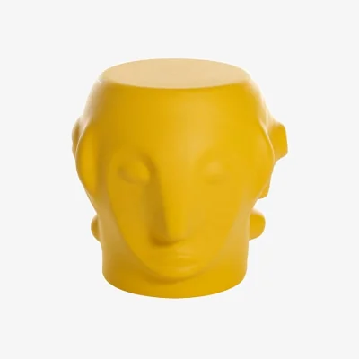 Made in Design Threebù End table plastic material yellow / Table - Ø 45 x H 45 cm / Polyethylene - Slide