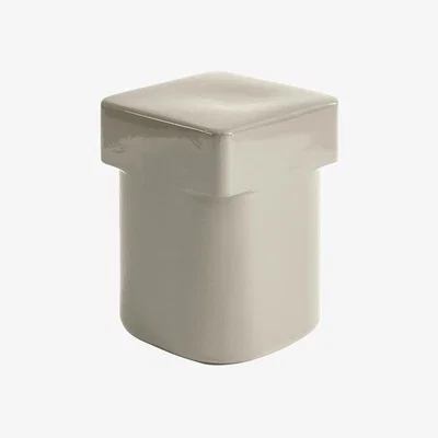 Made in Design Landmark End table ceramic grey / Hand-made - 32 x 32 x H 44 cm