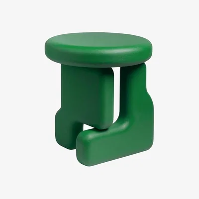 Made in Design Plot End table wood green / Ø 40 x h 45 cm - & klevering