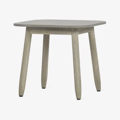 Made in Design David End table - / Ceramic & aged teak - 41 x 41 cm by Vincent Sheppard Grey/Natural wood