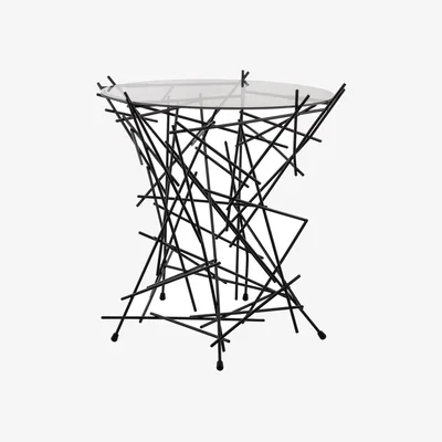 Made in Design End table Blow up metal glass / By Fratelli Campana - Ø 45 x H 44 cm - Alessi