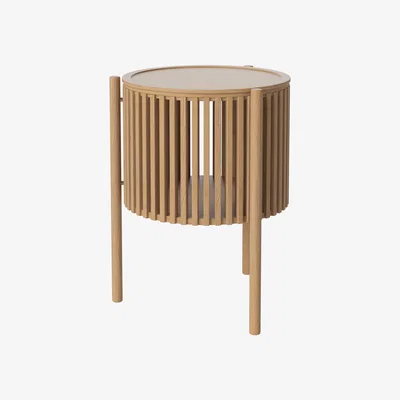 Made in Design Story End table - / Storage - Ø 44 x H 64 cm by Bolia Natural wood