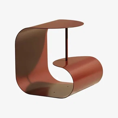Made in Design Gégé End table metal red / 45 x 45 x H 45 cm - Maison Sarah Lavoine