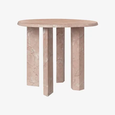 Made in Design Taula End table stone pink / Ø 54.4 x H 45 cm - Marble - Ferm Living