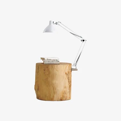 Made in Design Piantama End table - / Lamp included - H 50 cm by Mogg White/Natural wood