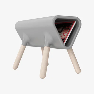 Made in Design Didier End table by Stamp Edition Grey