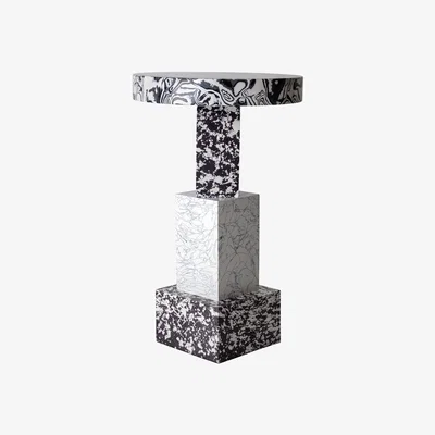 Made in Design End table Swirl plastic material composite material / Tall - Ø 35 x H 57 cm / Marble effect - Tom Dixon