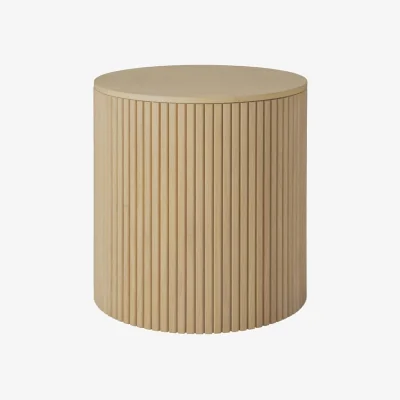 Made in Design Roller Max End table natural wood / Box - Ø 40 x H 42 cm - Ethnicraft