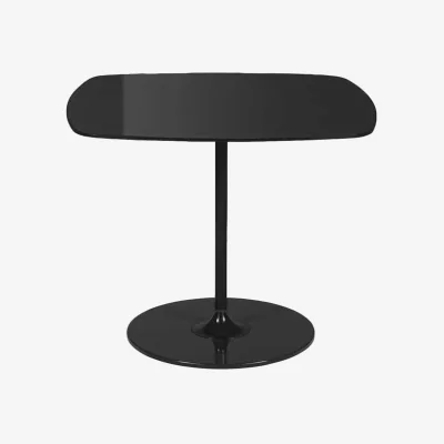 Made in Design Thierry End table glass black / 50 x 50 x H 40 cm - Glass - Kartell