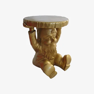 Made in Design Gnome Attila End table by Kartell Gold