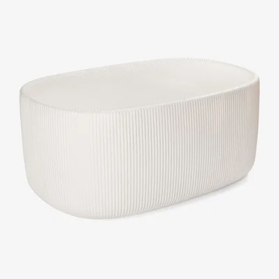 Made in Design Touch Large End table - / L 57 x H 26 cm - Ceramic by Moustache Grey