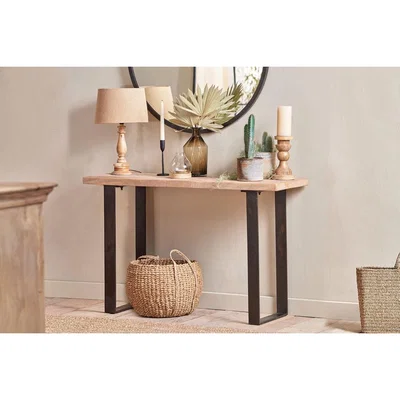 Nkuku Nkuku Kiri Mango Wood Console Table | Furniture | Natural/Black